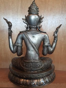 Messing-Figur, Gottheit Vishnu  Indien - Mitte 20. Jahrhundert