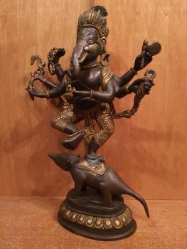 Bronze-Figur, Ganesha - Indien - 1. Hälfte 20. Jahrhundert