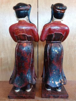 2 Holz-Figuren  - Vietnam od. China -