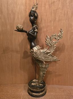 Bronze-Figur, Kinnari  - Thailand - Ende des 20. Jahrhunderts