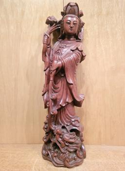 Holz-Figur, Guan Yin  - China - 20. Jahrhundert