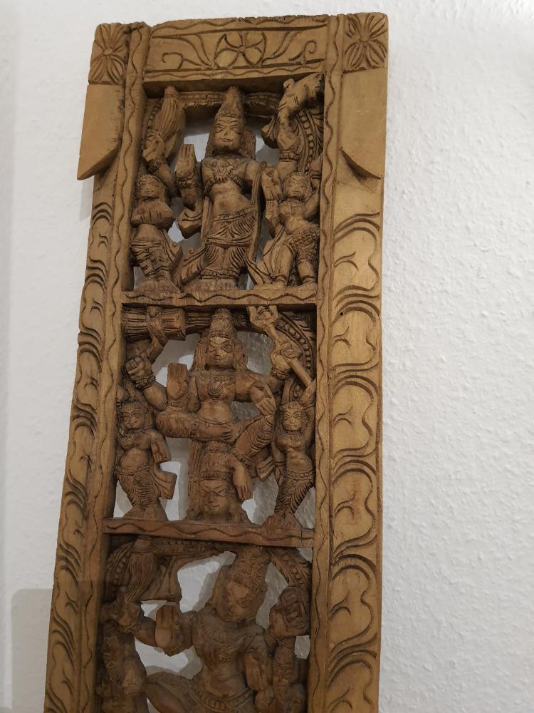 2 x Relief, Holz  - Indien - 1. Hälfte 20. Jahrhundert