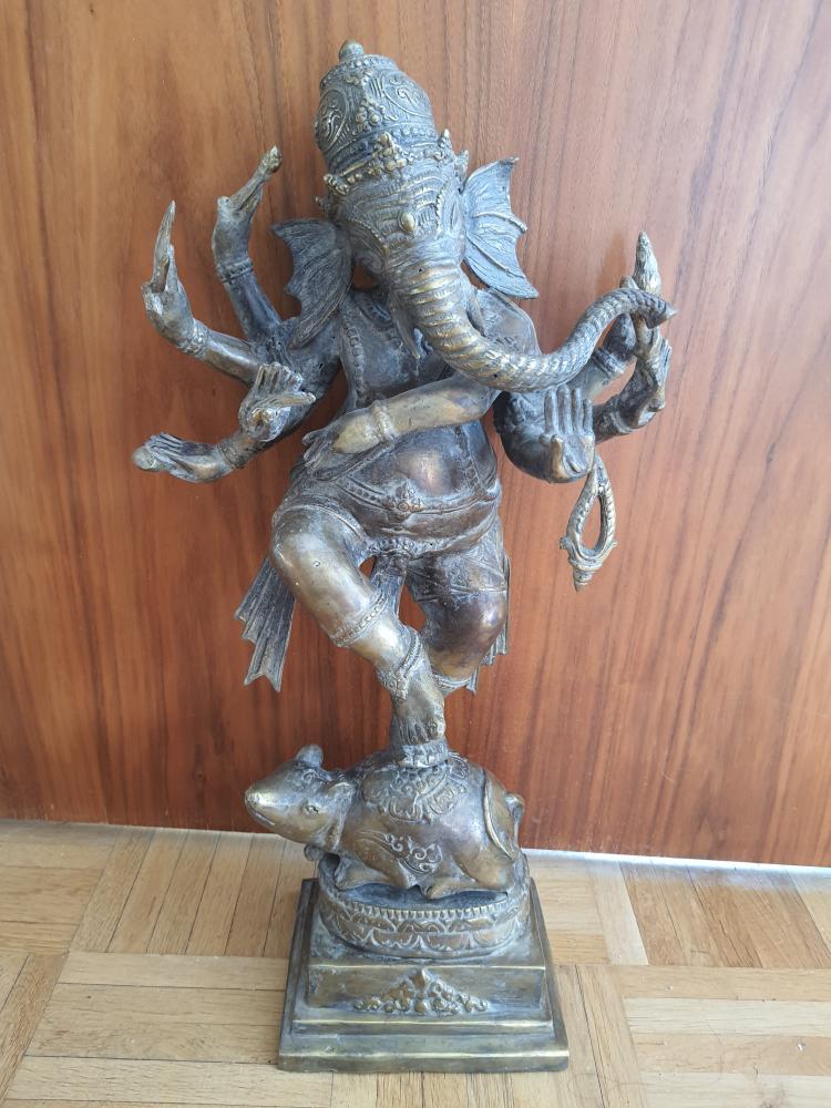Bronze-Figur, Ganesha - Indien - 2. Hälfte 19. Jahrhundert