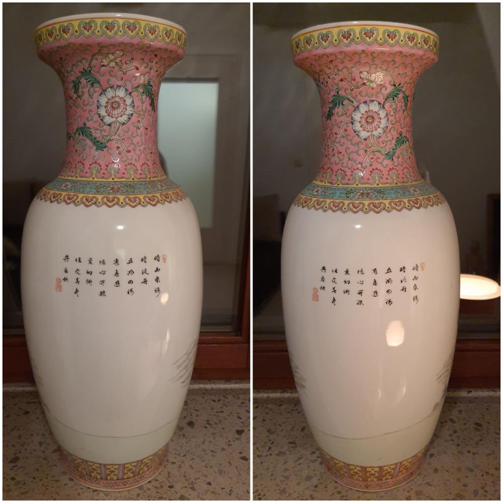 2 Vasen, (62cm) Porzellan  - China - 2. Hälfte 20. Jahrhundert