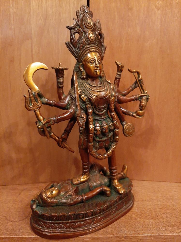 Bronze-Figur, Göttin Kali  - Indien - 21. Jahrhundert