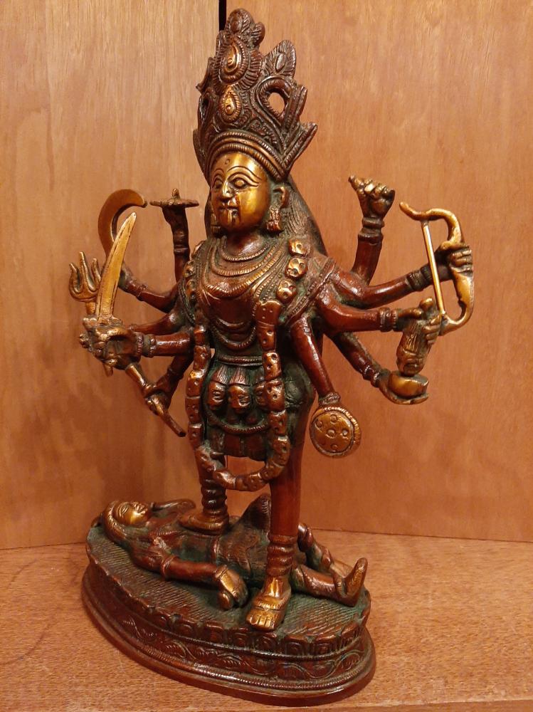 Bronze-Figur, Göttin Kali  - Indien - 21. Jahrhundert